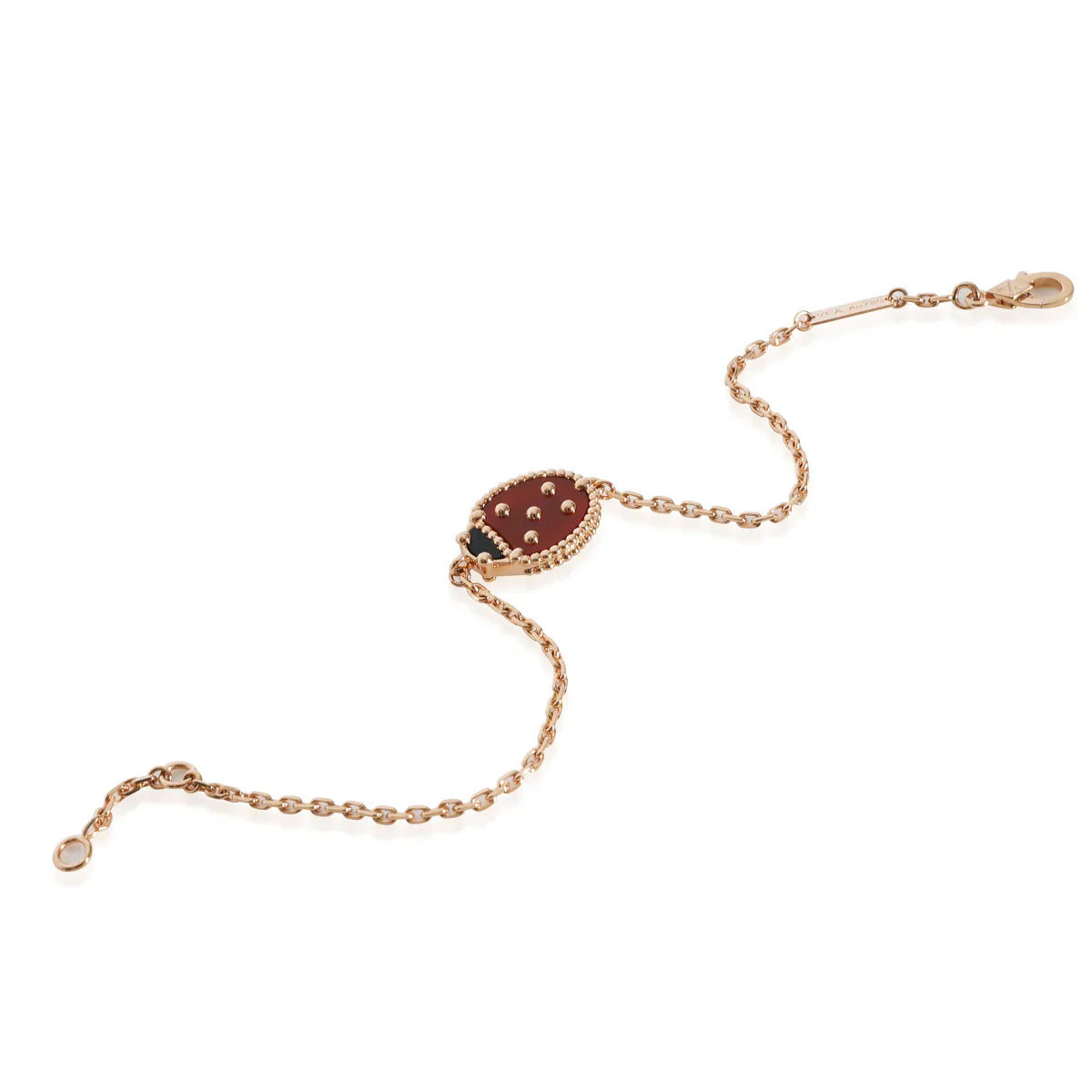 Noble Lucky Spring Closed Wings Bug Rose Gold Bracelet
