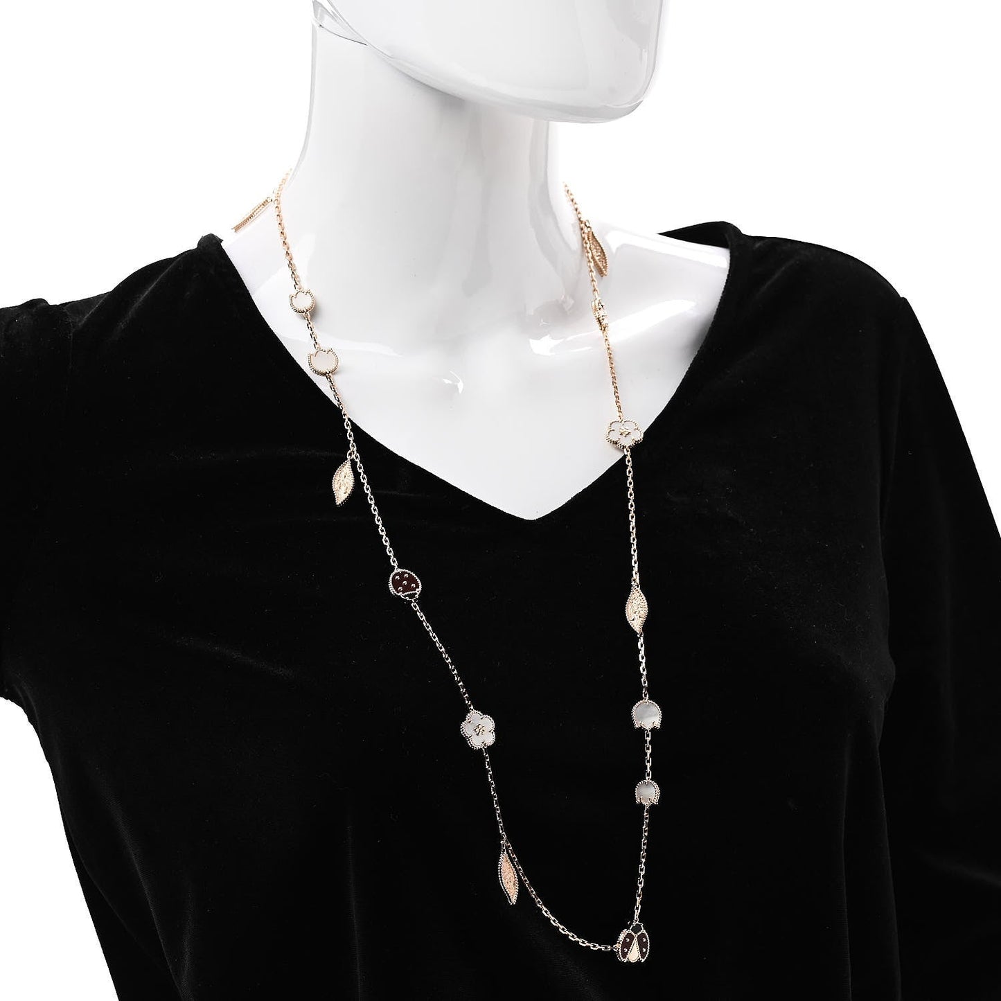 Noble Lucky Spring 15 Motifs Rose Gold Necklace