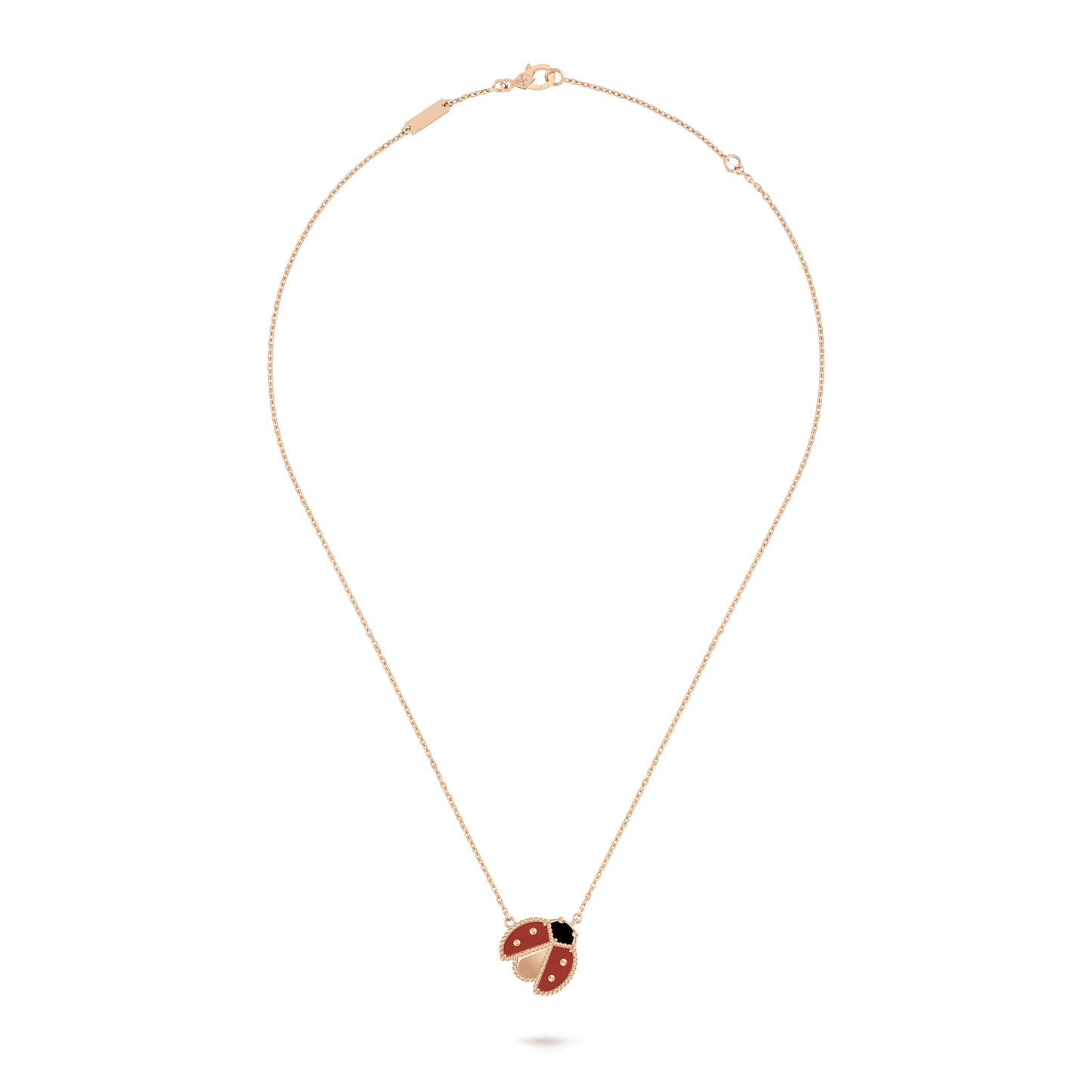 Noble Lucky Spring Open Wings Bug Rose Gold Pendant