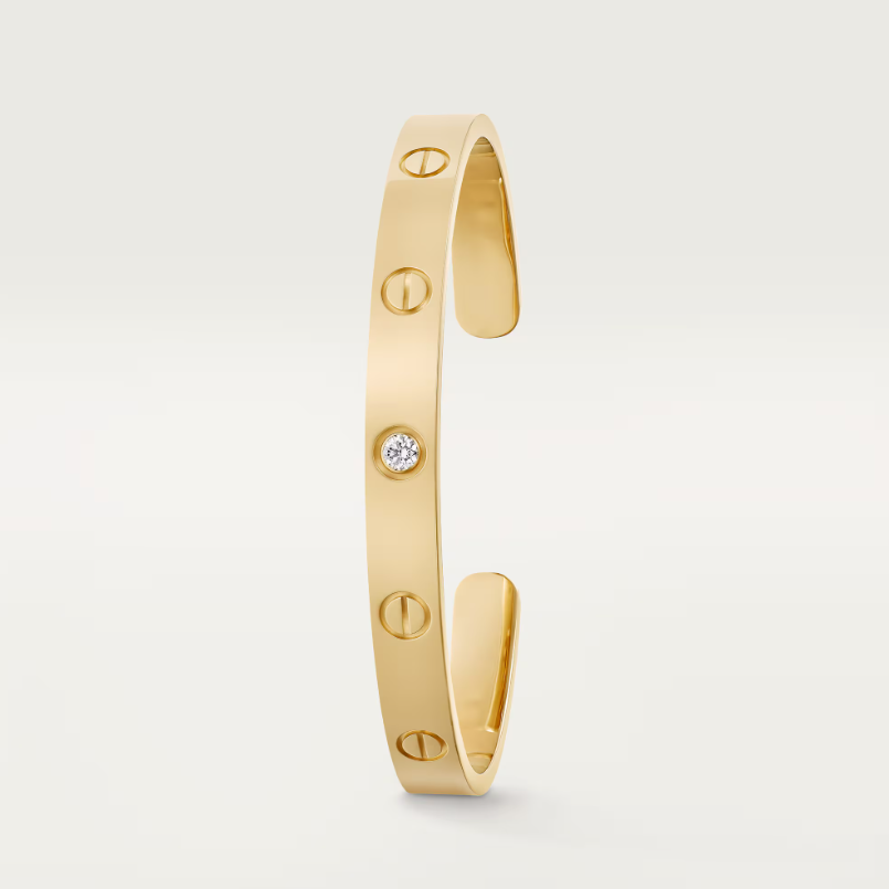 Noble Open Cuff 1 Diamond Love Bracelet