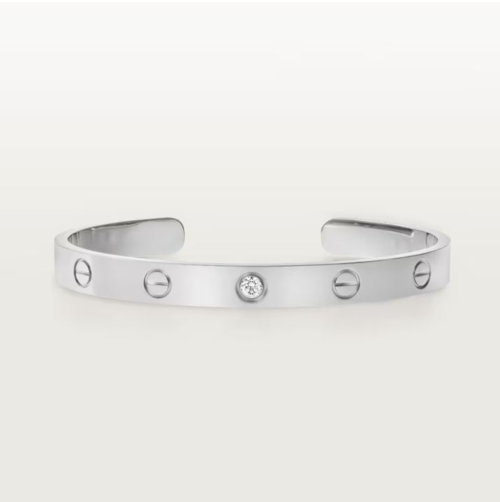 Noble Open Cuff 1 Diamond Love Bracelet