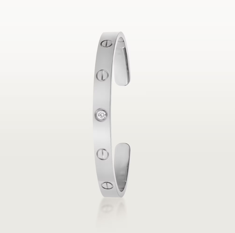 Noble Open Cuff 1 Diamond Love Bracelet