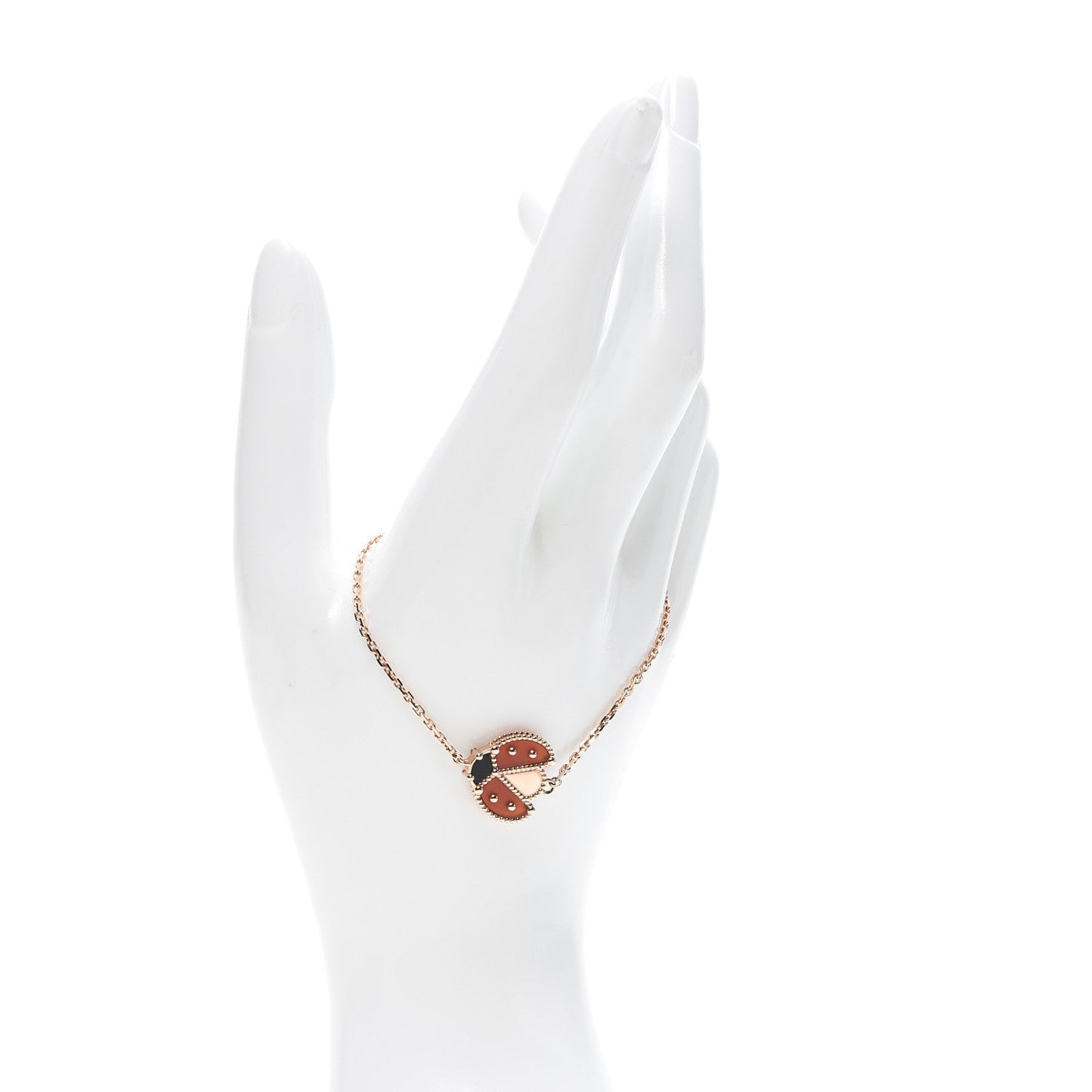 Noble Lucky Spring Open Wings Bug Rose Gold Bracelet