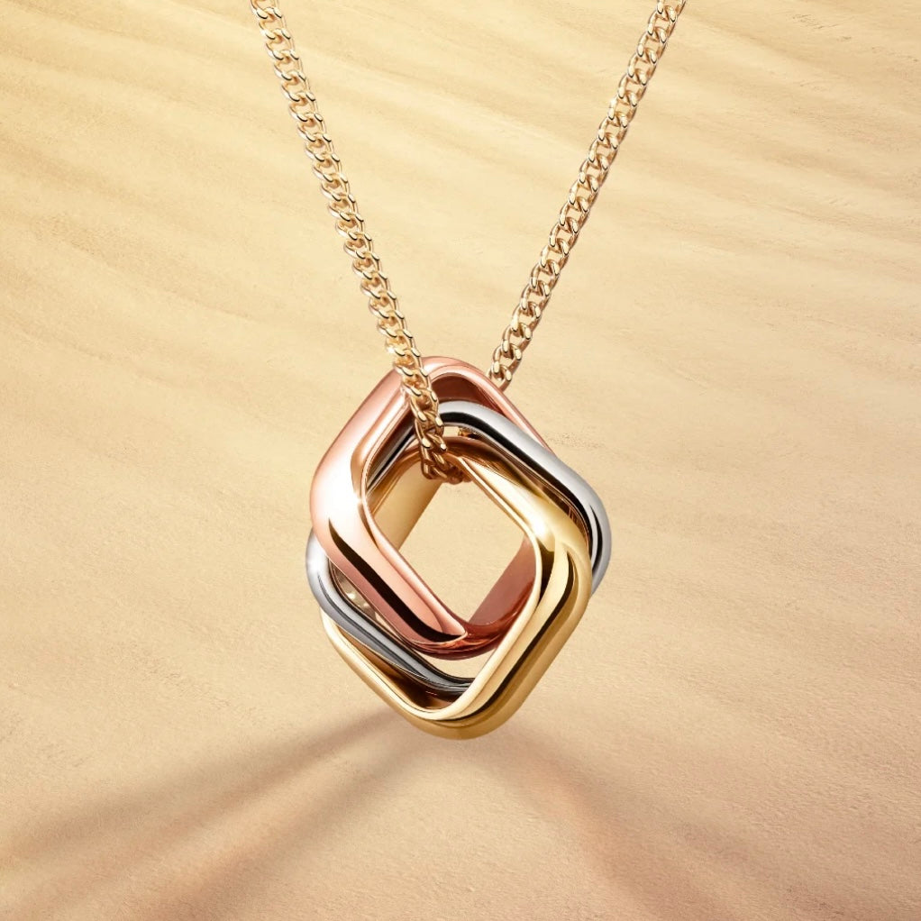 Noble Trinity Cushion Necklace