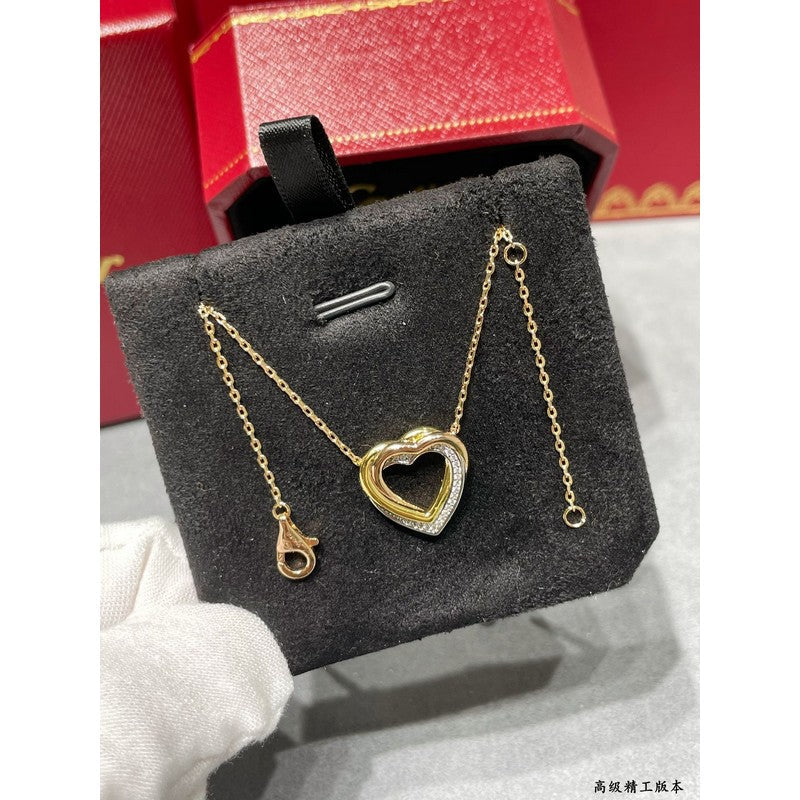 Noble Trinity Heart Diamond Necklace