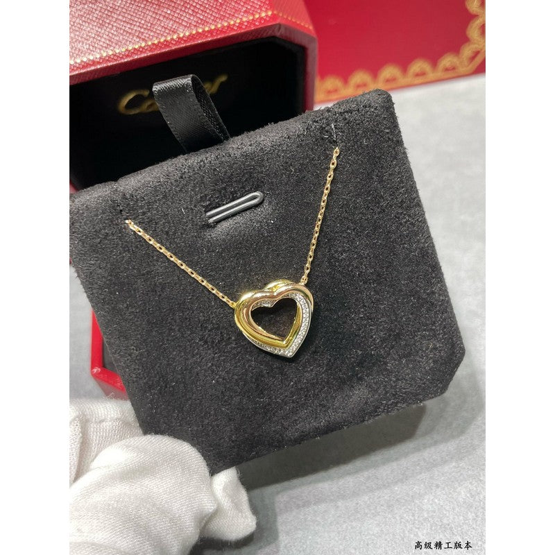 Noble Trinity Heart Diamond Necklace