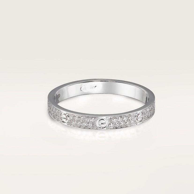 Noble Love Diamond-Paved 3mm Ring