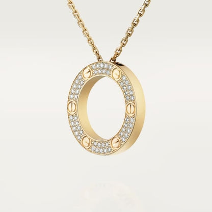 Noble Love Diamond-Paved Necklace