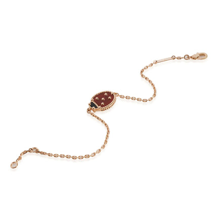 Noble Lucky Spring Closed Wings Bug Rose Gold Bracelet