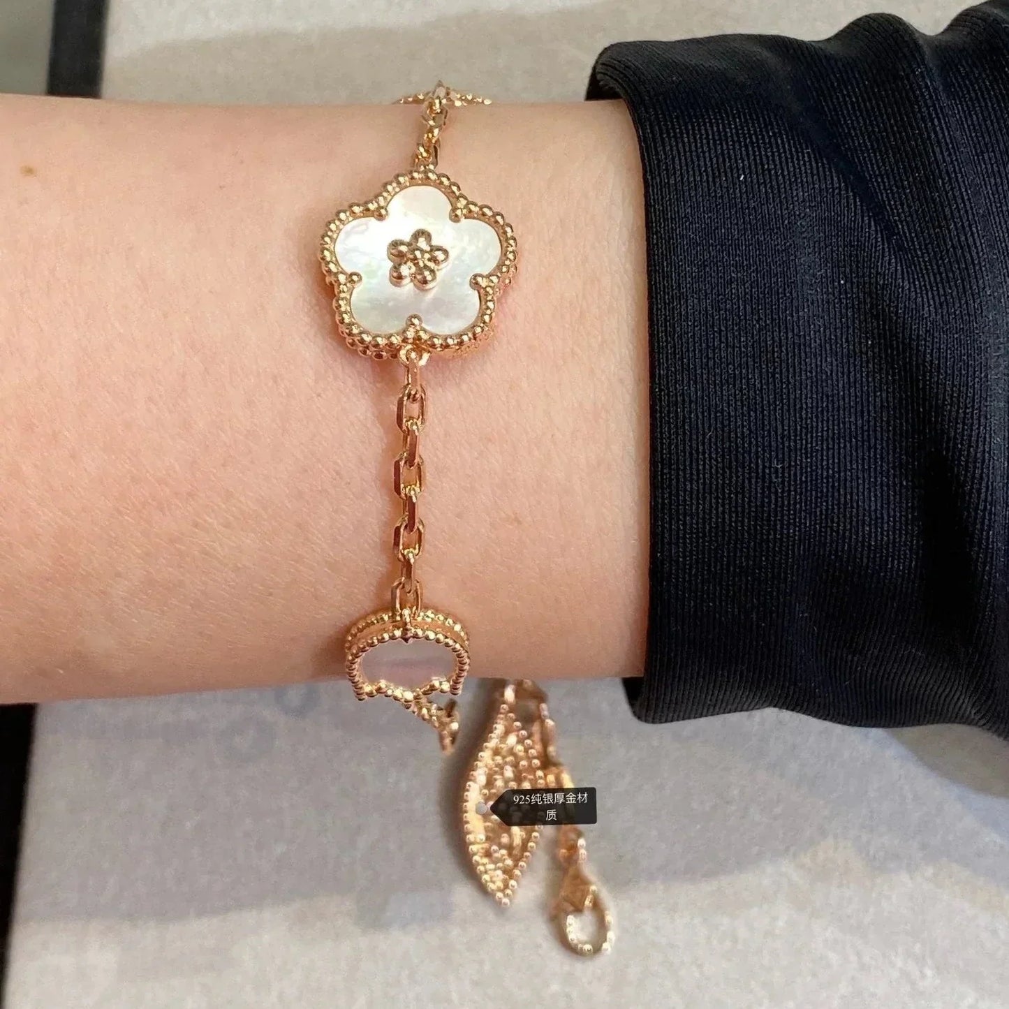 Noble Lucky Spring Rose Gold Bracelet 5 Motifs