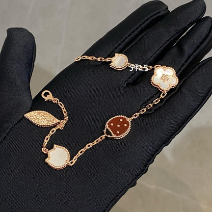 Noble Lucky Spring Rose Gold Bracelet 5 Motifs