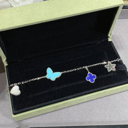 Noble Lucky Spring Silver Bracelet 4 Motifs