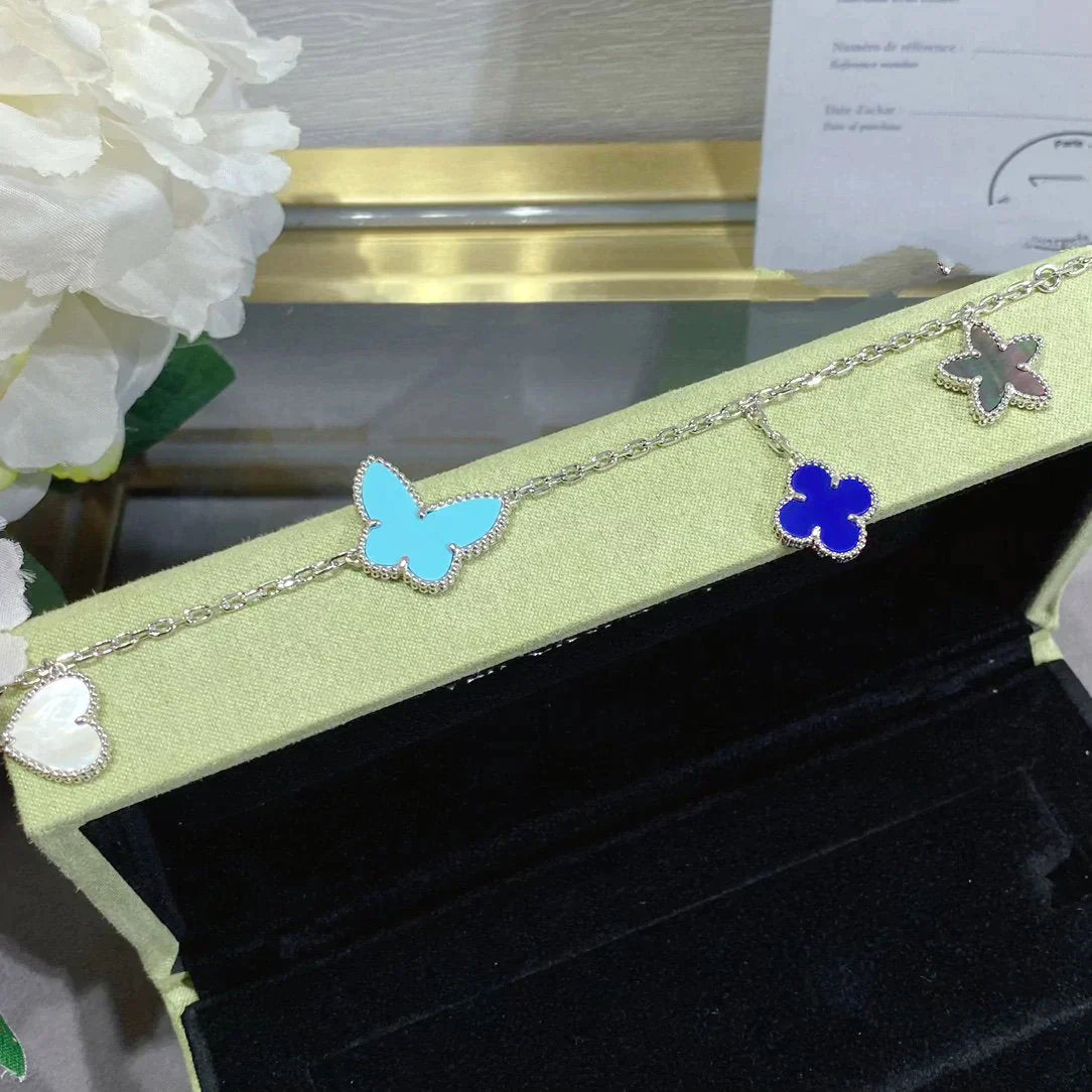 Noble Lucky Spring Silver Bracelet 4 Motifs