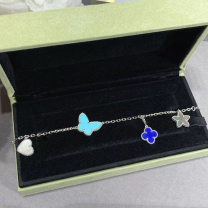 Noble Lucky Spring Silver Bracelet 4 Motifs