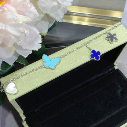 Noble Lucky Spring Silver Bracelet 4 Motifs