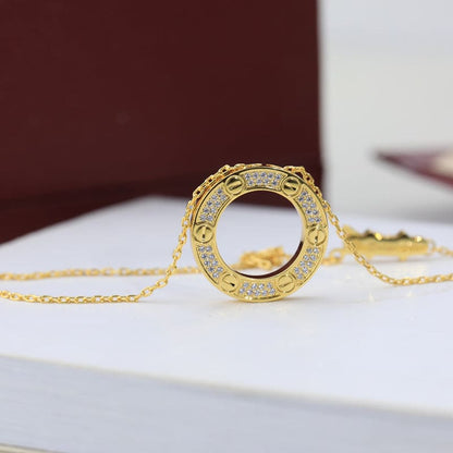 Noble Love Diamond-Paved Necklace