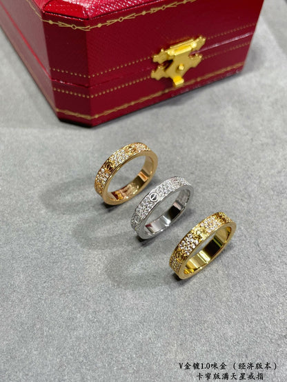 Noble Love Diamond-Paved 3mm Ring