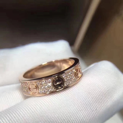 Noble Love Diamond-Paved 5mm Ring