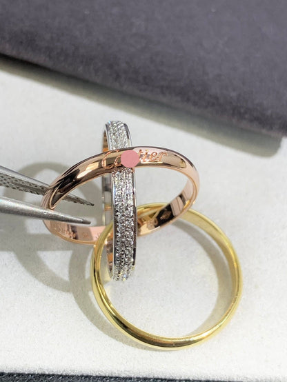 Noble Trinity Pave Diamond Ring