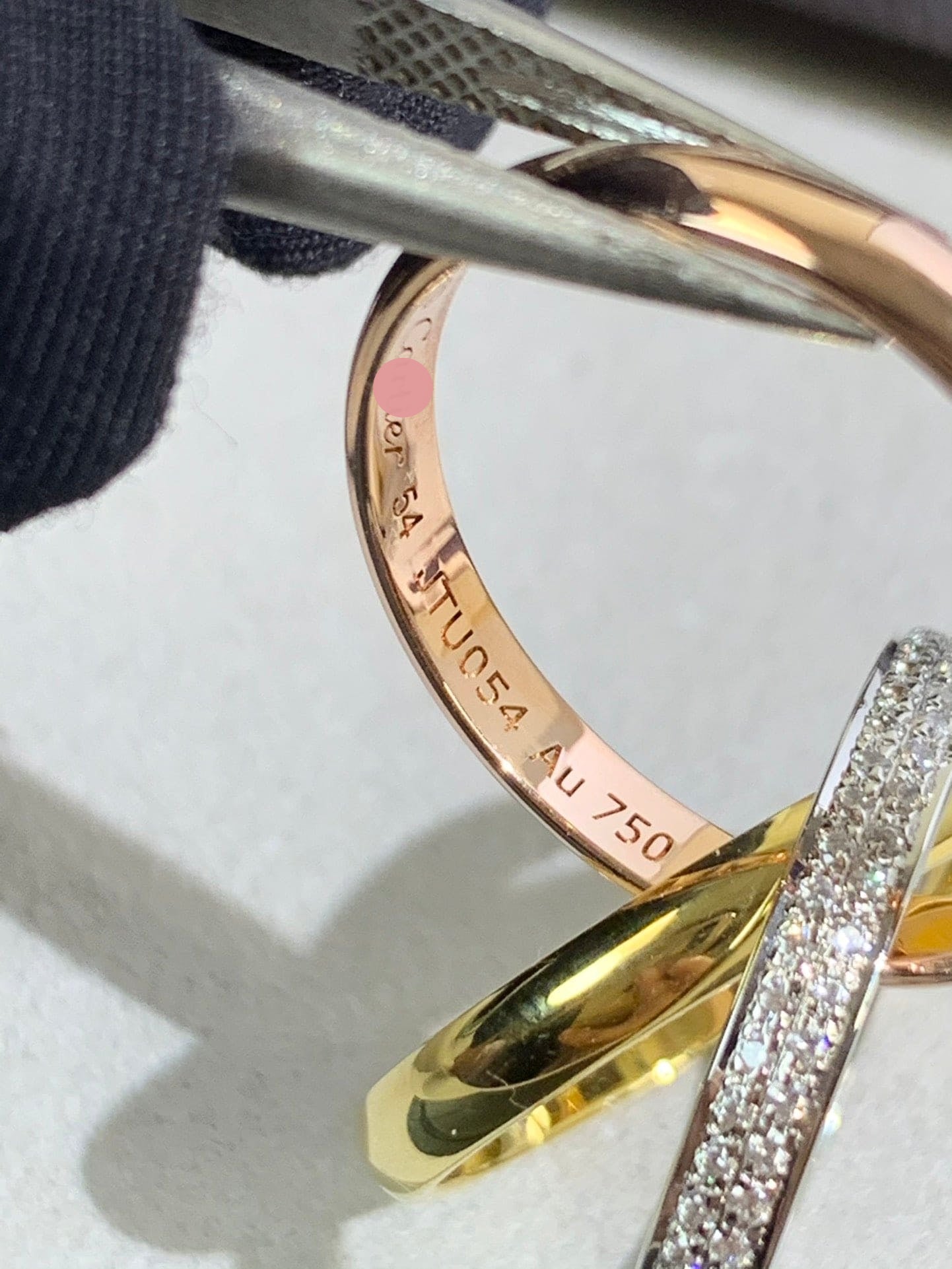 Noble Trinity Pave Diamond Ring