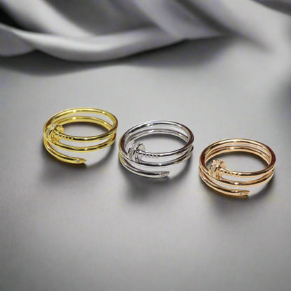 Noble Juste Un Clou Double Rows Diamond Ring