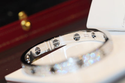 Noble Diamond-paved Ceramic  Love Bracelet