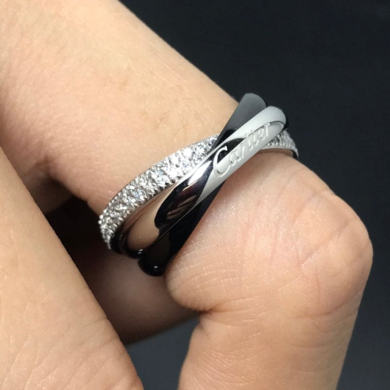 Noble White Gold Ceramic Ring