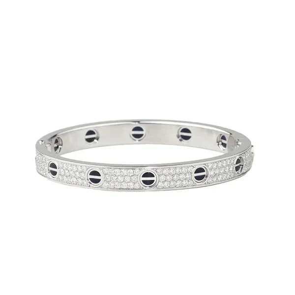 Noble Diamond-paved Ceramic  Love Bracelet