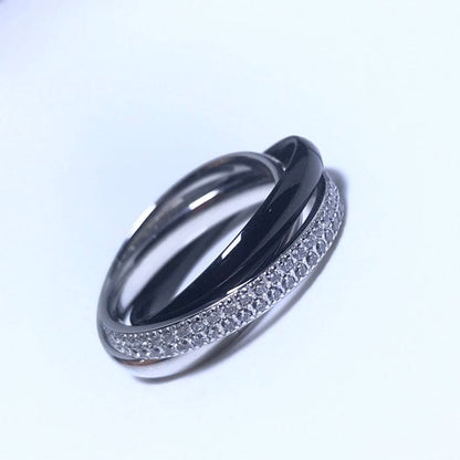 Noble White Gold Ceramic Ring