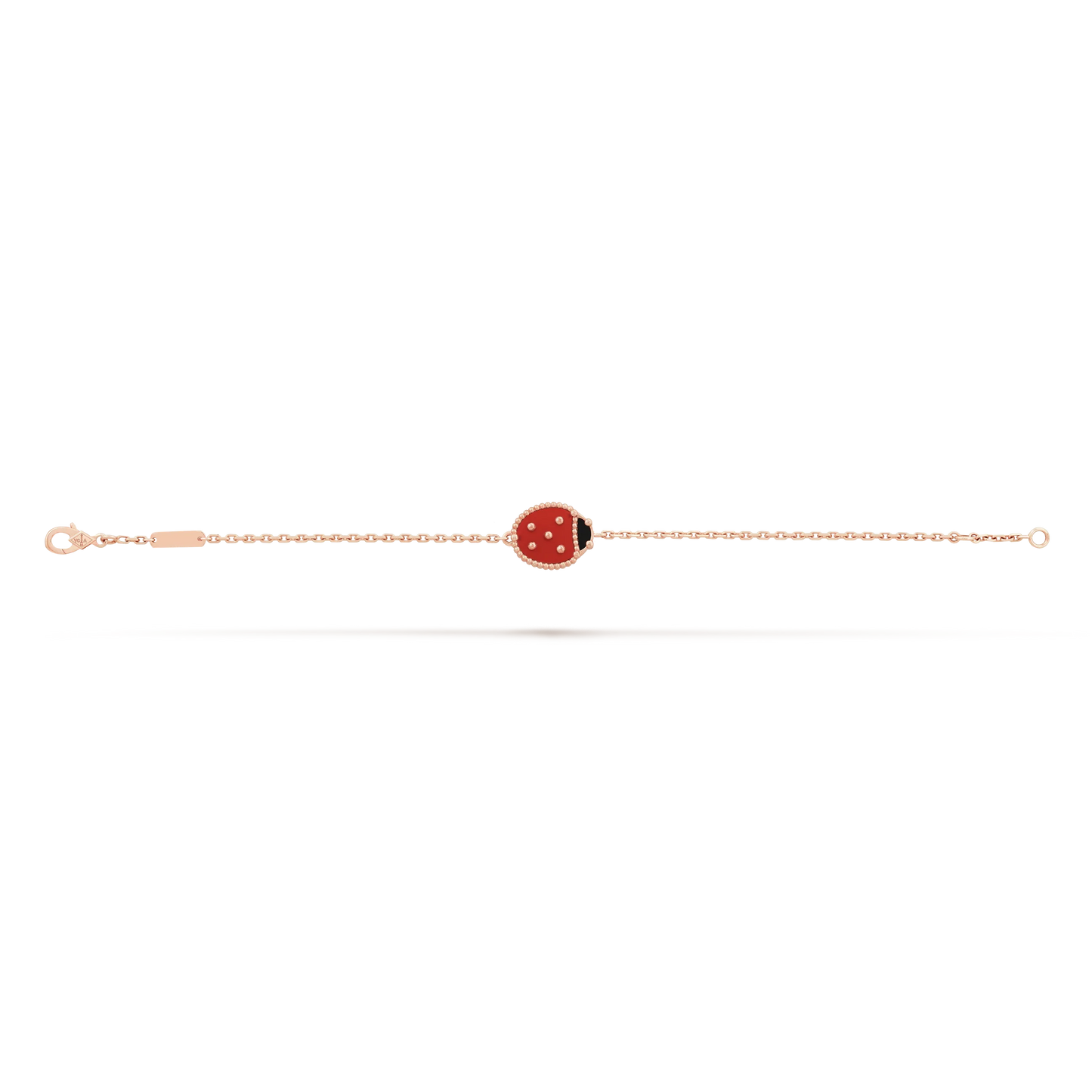 Noble Lucky Spring Closed Wings Bug Rose Gold Bracelet