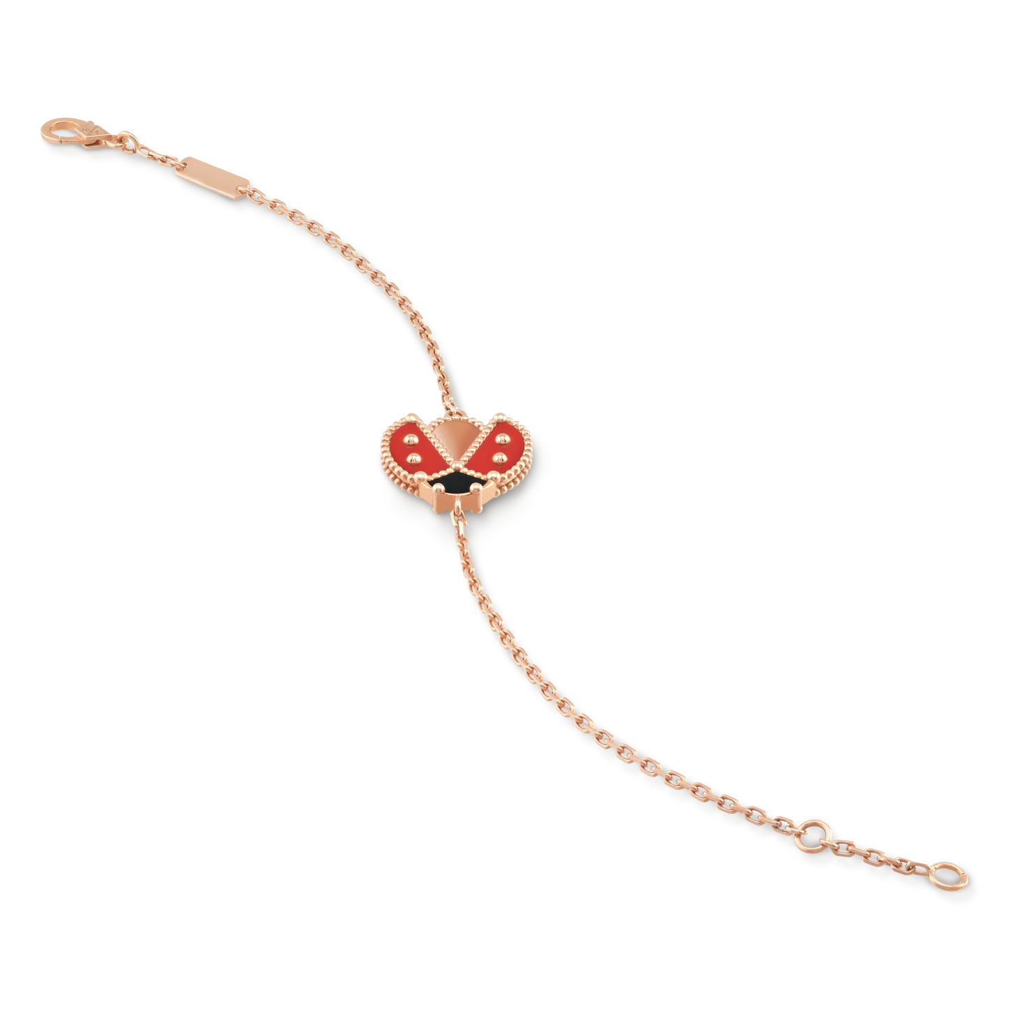 Noble Lucky Spring Open Wings Bug Rose Gold Bracelet