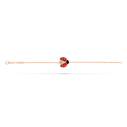 Noble Lucky Spring Open Wings Bug Rose Gold Bracelet