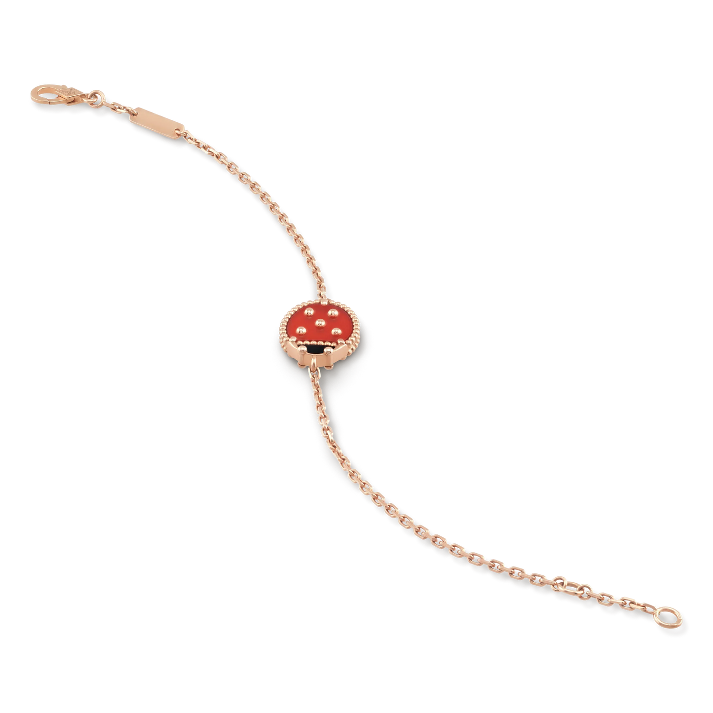 Noble Lucky Spring Closed Wings Bug Rose Gold Bracelet