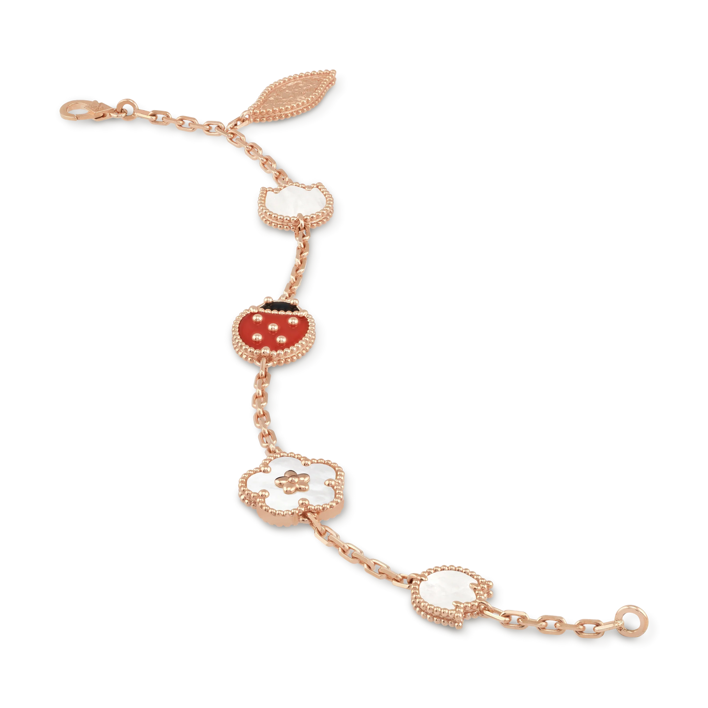 Noble Lucky Spring Rose Gold Bracelet 5 Motifs
