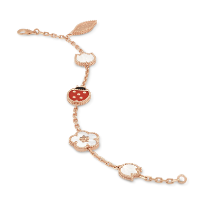 Noble Lucky Spring Rose Gold Bracelet 5 Motifs