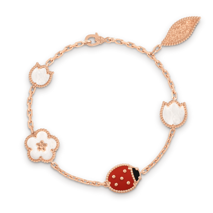 Noble Lucky Spring Rose Gold Bracelet 5 Motifs