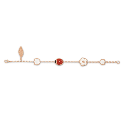 Noble Lucky Spring Rose Gold Bracelet 5 Motifs