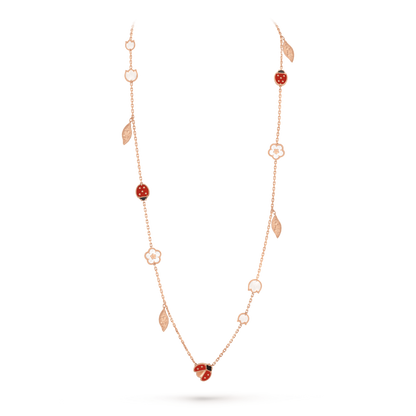 Noble Lucky Spring 15 Motifs Rose Gold Necklace