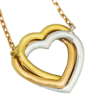 Noble Trinity Heart Full Diamond Necklace