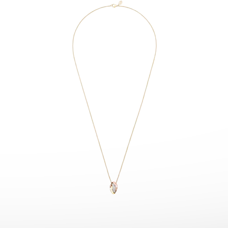 Noble Trinity Cushion Diamond Necklace