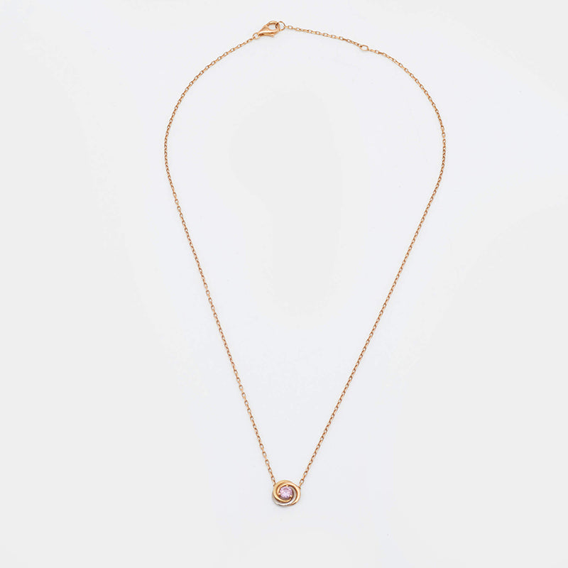 Noble Trinity Pink Sapphire Necklace