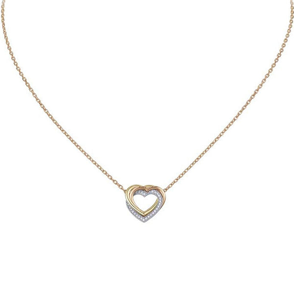 Noble Trinity Heart Diamond Necklace