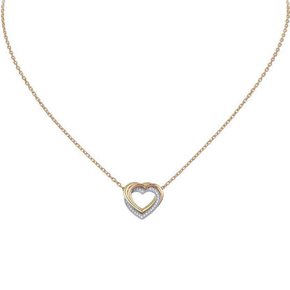 Noble Trinity Heart Diamond Necklace