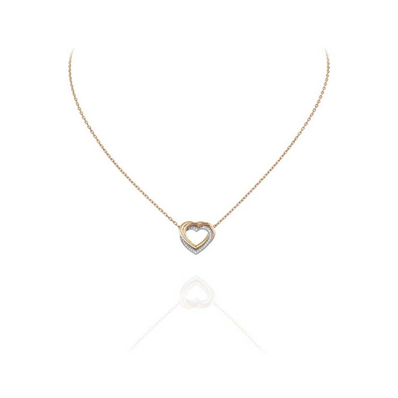 Noble Trinity Heart Diamond Necklace