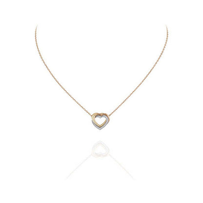Noble Trinity Heart Diamond Necklace