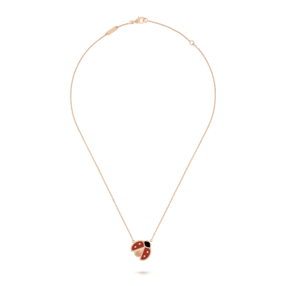 Noble Lucky Spring Open Wings Bug Rose Gold Pendant