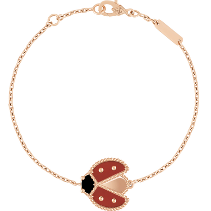 Noble Lucky Spring Open Wings Bug Rose Gold Bracelet