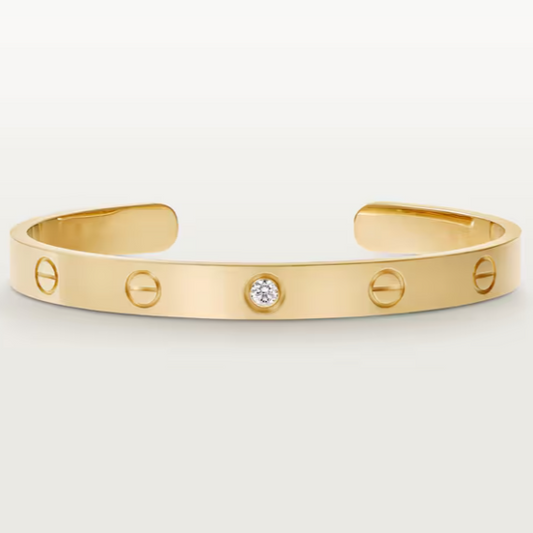 Noble Open Cuff 1 Diamond Love Bracelet
