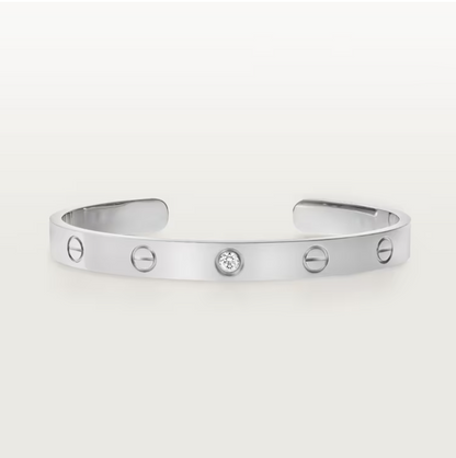 Noble Open Cuff 1 Diamond Love Bracelet