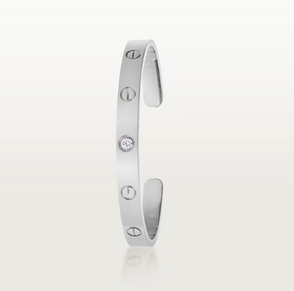 Noble Open Cuff 1 Diamond Love Bracelet